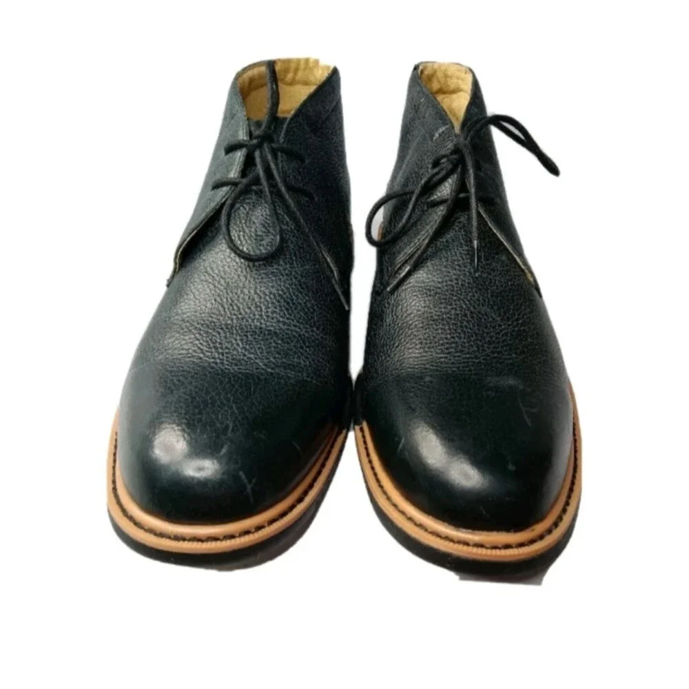 Cole Haan Classic Two Eye Chukka Boots Men's Size 8 M C12686 Dark Green Leather